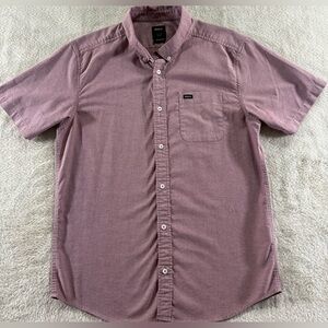 RVCA Men's That'll Do Dobby Short Sleeve Slim Fit Button Down Shirt